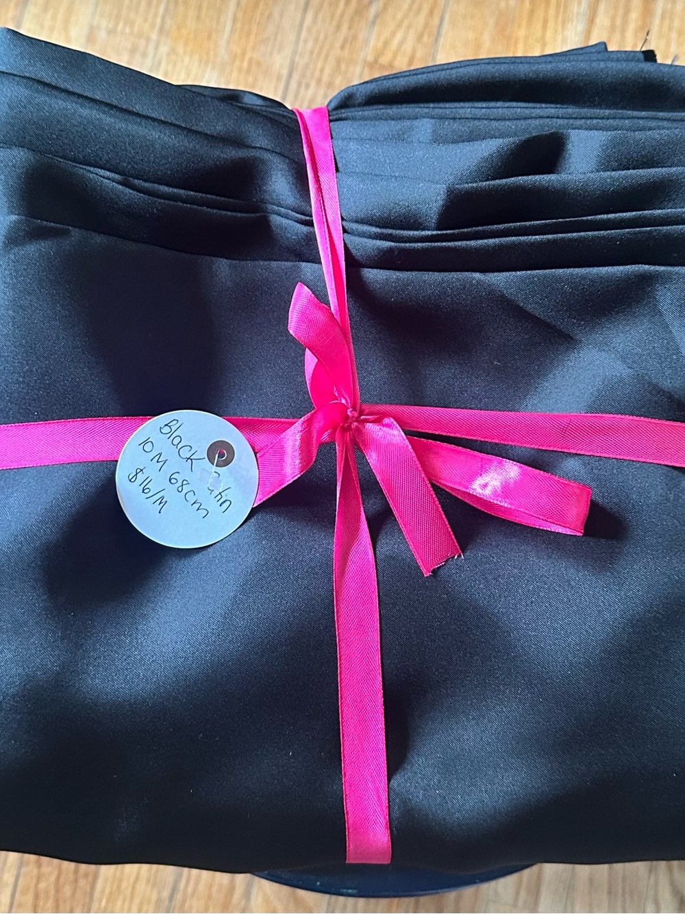 Black Satin Fabric- 10 meters